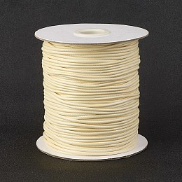 Honeyhandy Eco-Friendly Korean Waxed Polyester Cord, Cornsilk, 0.5mm, about 174.97yards/roll(160m/roll)