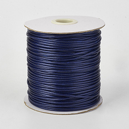 Honeyhandy Eco-Friendly Korean Waxed Polyester Cord, Midnight Blue, 0.5mm, about 174.97yards/roll(160m/roll)