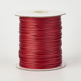 Honeyhandy Eco-Friendly Korean Waxed Polyester Cord, Dark Red, 0.5mm, about 174.97yards/roll(160m/roll)