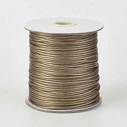 Honeyhandy Eco-Friendly Korean Waxed Polyester Cord, Tan, 0.5mm, about 174.97yards/roll(160m/roll)