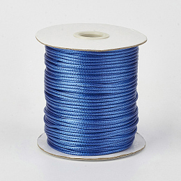 Honeyhandy Eco-Friendly Korean Waxed Polyester Cord, Royal Blue, 0.5mm, about 174.97yards/roll(160m/roll)