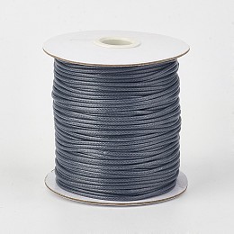 Honeyhandy Eco-Friendly Korean Waxed Polyester Cord, Slate Gray, 0.5mm, about 174.97yards/roll(160m/roll)