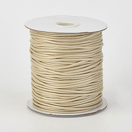 Honeyhandy Eco-Friendly Korean Waxed Polyester Cord, BurlyWood, 0.5mm, about 174.97yards/roll(160m/roll)