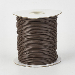 Honeyhandy Eco-Friendly Korean Waxed Polyester Cord, Coconut Brown, 0.5mm, about 174.97yards/roll(160m/roll)