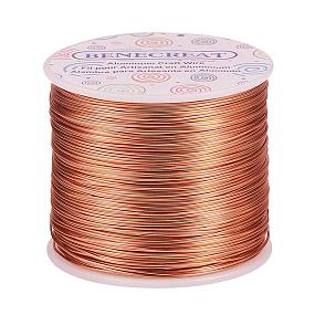 BENECREAT 20 Gauge 770FT Aluminum Wire Anodized Jewelry Craft Making Beading Floral Colored Aluminum Craft Wire - Copper