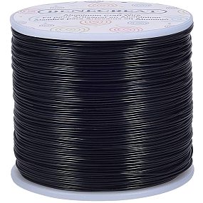 BENECREAT 20 Gauge 770FT Aluminum Wire Anodized Jewelry Craft Making Beading Floral Colored Aluminum Craft Wire - Black