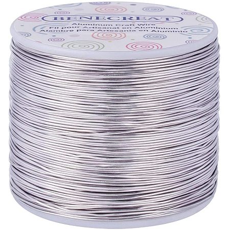 BENECREAT 20 Gauge 770FT Tarnish Resistant Jewelry Craft Wire Bendable Aluminum Sculpting Metal Wire for Jewelry Craft Beading Work - Primary Color, 0.8mm