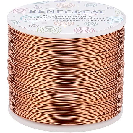 BENECREAT 754FT Matte Jewelry Craft Wire 20 Gauge Tarnish Resistant Aluminum Wire Copper Wire for Beading Necklace Jewelry Making