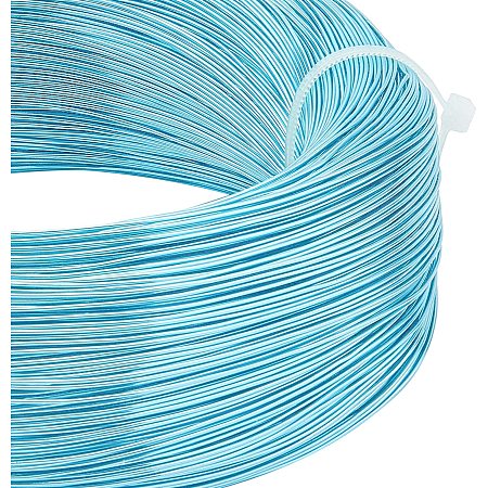 BENECREAT 918 Feet 22 Gauge Aluminum Wire Bendable Metal Sculpting Wire for Beading Jewelry Making Art and Craft Project, Turquoise