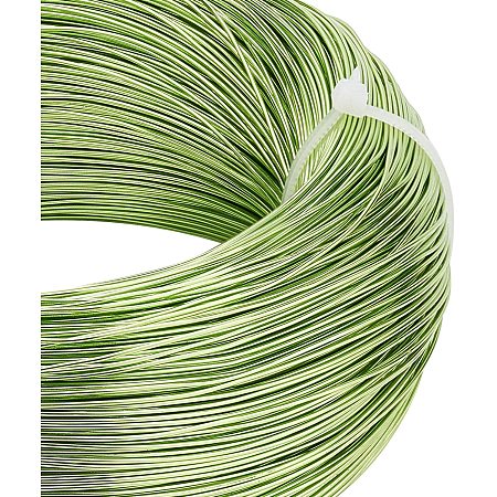 BENECREAT 918 Feet 22 Gauge Aluminum Wire Bendable Metal Sculpting Wire for Beading Jewelry Making Art and Craft Project, Light Green