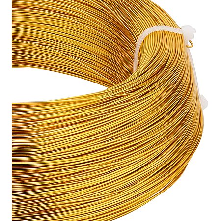 BENECREAT 918 Feet 22 Gauge Gold Craft Wire Aluminum Wire Bendable Metal Sculpting Wire for Beading Jewelry Making Art and Craft Project