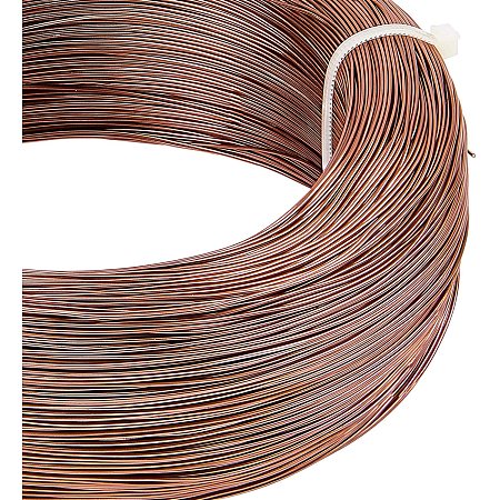 BENECREAT 918 Feet 22 Gauge Aluminum Wire Bendable Metal Sculpting Wire for Beading Jewelry Making Art and Craft Project, Camel