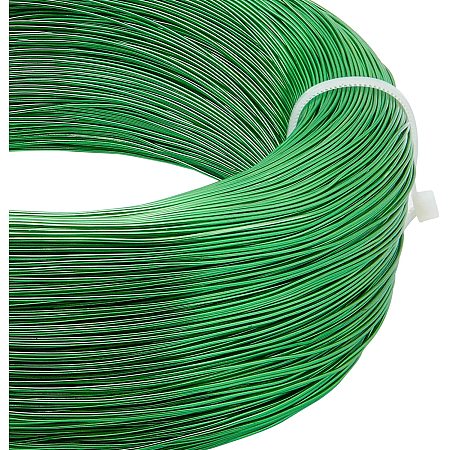 BENECREAT 918 Feet 22 Gauge Aluminum Wire Bendable Metal Sculpting Wire for Beading Jewelry Making Art and Chrismas Craft Project, Green