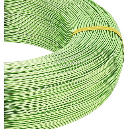 BENECREAT 984 Feet 20 Gauge Aluminum Wire Bendable Metal Sculpting Wire for Beading Jewelry Making Art and Craft Project, Light Green