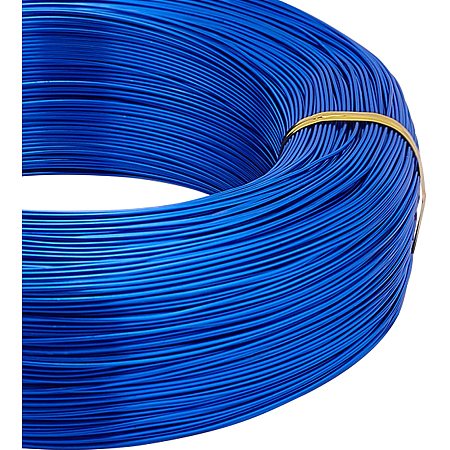 BENECREAT 984 Feet 20 Gauge Aluminum Wire Bendable Metal Sculpting Wire for Beading Jewelry Making Art and Craft Project, Blue