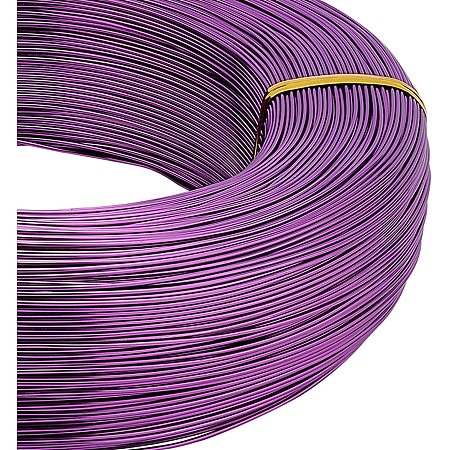 BENECREAT 984 Feet 20 Gauge Aluminum Wire Bendable Metal Sculpting Wire for Beading Jewelry Making Art and Craft Project, Purple