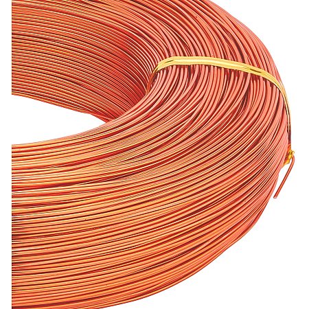 BENECREAT 984 Feet 20 Gauge Aluminum Wire Bendable Metal Sculpting Wire for Beading Jewelry Making Art and Craft Project, Orange