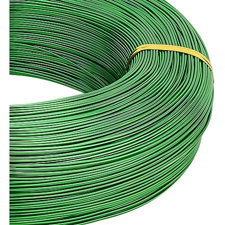 BENECREAT 984 Feet 20 Gauge Aluminum Wire Bendable Metal Sculpting Wire for Beading Jewelry Making Art and Christmas Craft Project, Green