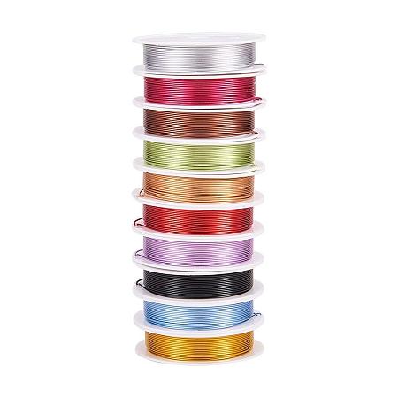 ARRICRAFT A Group 10 Rolls Aluminum Wire 20 Gauge Jewelry Craft Making Beading Craft Mixed Color Diameter 0.8mm About 5m/roll
