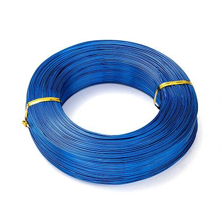Honeyhandy Aluminum Wire, Flexible Craft Wire, for Beading Jewelry Doll Craft Making, Royal Blue, 20 Gauge, 0.8mm, 300m/500g(984.2 Feet/500g)