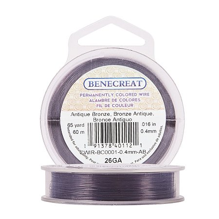 BENECREAT 26 Gauge Jewelry Beading Wire Tarnish Resistant Copper Wire Craft  Wire for Beading Wrapping, Jewelry Making, 197 Feet/66 Yard : :  Home