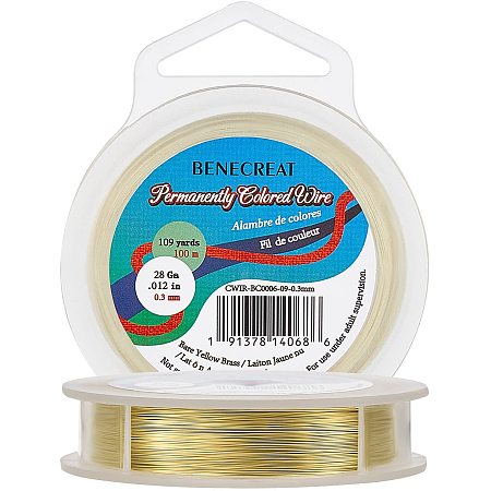 Beebeecraft BENECREAT 28 Gauge 109yard Craft Wire Jewelry Wire Copper  Beading Wire (Unplated) for Jewelry Making Supplies and Crafting