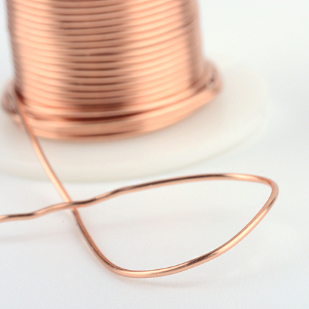 Honeyhandy Bare Copper Wire, Raw Copper Wire, Copper Jewelry Craft Wire, 26 Gauge, 0.4mm, about 98.42 Feet(30m)/roll