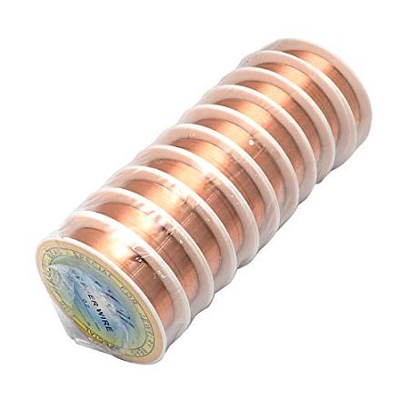 ARRICRAFT 10 Rolls 40 M/Roll 0.2mm Copper Wire Craft Metal Wire Jewelry Beading Wire for Earring Pendant Bracelet Jewelry DIY Craft Making, Chocolate Color