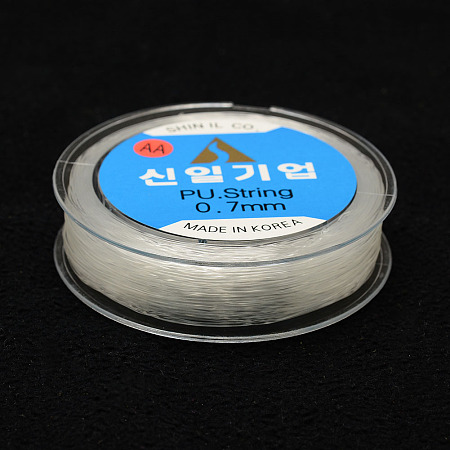Honeyhandy Korean Elastic Crystal Thread, Clear, 0.8mm, about 54.68 yards(50m)/roll