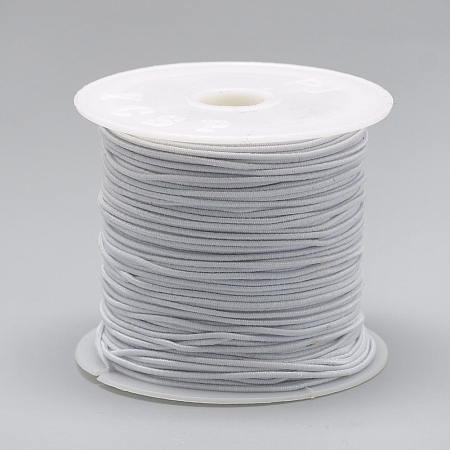Round Elastic Cord, White, 0.8~1mm; about 20m/roll