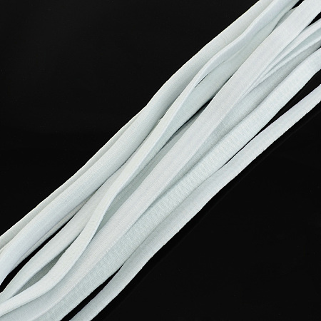 Arricraft Elastic Cord, with Fibre Outside and Rubber Inside, White, 5mm; about 100m/bundle