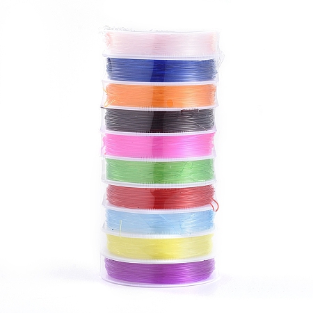 Elastic Crystal Thread, Mixed Color, Size: about 0.8mm thick, 6m/roll