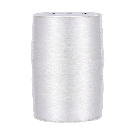 Honeyhandy Elastic Crystal Thread, Jewelry Beading Cords, For Stretch Bracelet Making, Clear, 0.5mm, about 1093.61 yards(1000m)/roll
