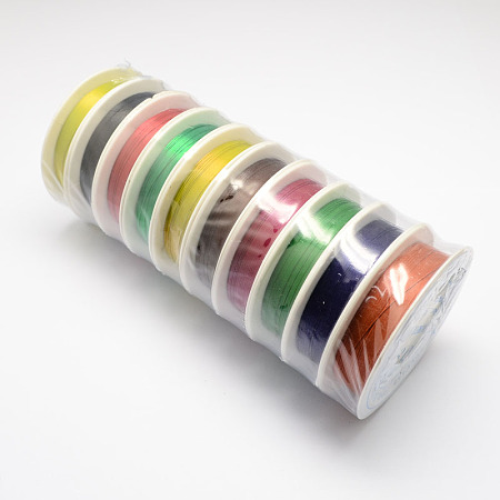Honeyhandy Round Iron Wire, Mixed Color, 24 Gauge, 0.5mm, about 22.96 Feet(7m)/roll, 10 rolls/set
