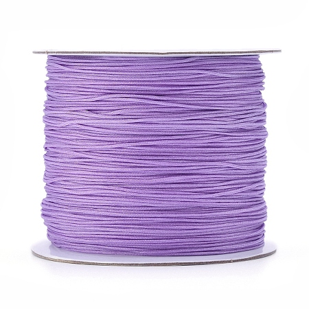 Honeyhandy Nylon Thread, Nylon Jewelry Cord for Custom Woven Jewelry Making, Medium Purple, 0.6mm, about 142.16 yards(130m)/roll