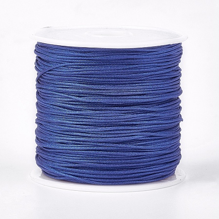 Nylon Thread, Nylon Jewelry Cord for Custom Woven Jewelry Making, Royal Blue, 0.8mm; about 45m/roll