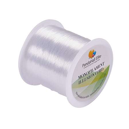 PandaHall Elite 1 Roll 100m/ 109yards 0.25mm Crystal Clear Nylon Thread Fishing Line Wire for DIY Beads Craft