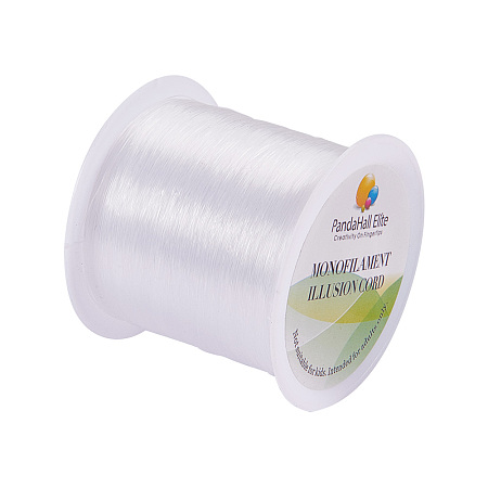 PandaHall Elite 1 Roll 130m/ 142yards 0.2mm Crystal Clear Nylon Thread Fishing Line Wire for DIY Beads Craft