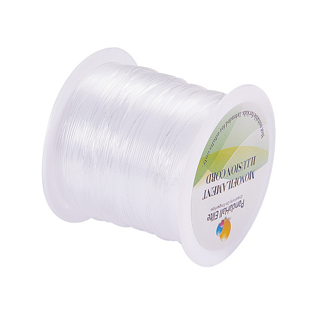 PandaHall Elite 1 Roll 20m/ 21yards 0.6mm Crystal Clear Nylon Thread Fishing Line Wire for DIY Beads Craft