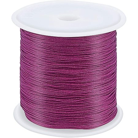 ARRICRAFT 1 Roll 150 Yards 0.5mm Nylon Cord for Chinese Knotting, Kumihimo, Beading, Macramé, Jewelry Making, Sewing- Purple