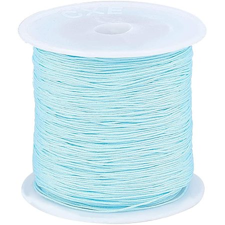 ARRICRAFT 1 Roll 150 Yards 0.5mm Nylon Cord for Chinese Knotting, Kumihimo, Beading, Macramé, Jewelry Making, Sewing- PaleTurquoise