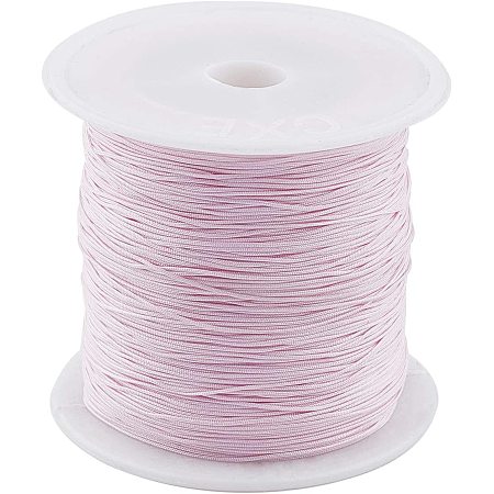 ARRICRAFT 150 Yards 0.5mm Nylon Cord, Nylon Beading String, Nylon Knotting Cord for Necklace Bracelet Beading Bracelet Making-Pink