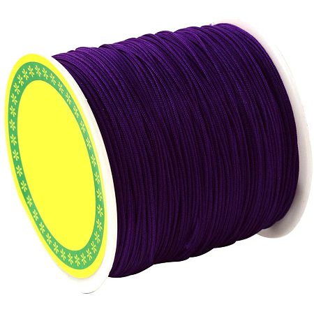 Pandahall Elite About 100 Yard/roll 0.8mm Braided Nylon Cord Imitation Silk Thread Thread Lift Shade Cord for Crafting Beading Jewelry Making
