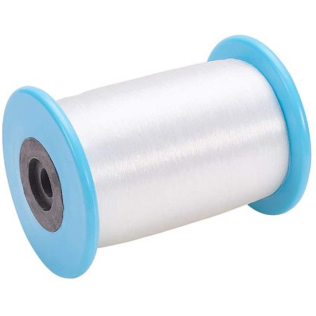 Pandahall Elite About 3000m/roll 0.2mm Fishing Thread Line Nylon Wire White Thread for Jewelry Making Bracelet Beading