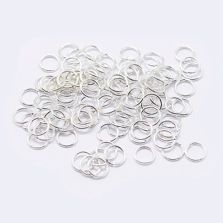 Honeyhandy 925 Sterling Silver Open Jump Rings, Round Rings, Silver, 4x0.8mm, Inner Diameter: 2mm, about 185pcs/10g