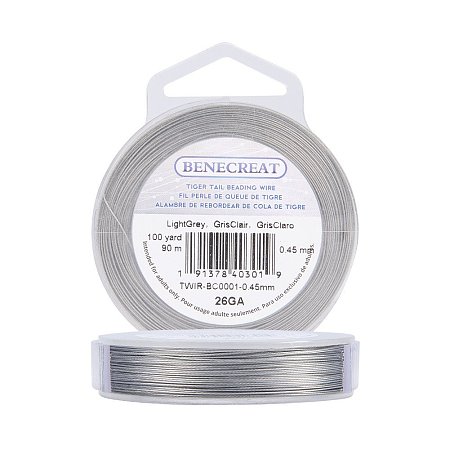 BENECREAT 300-Feet Tiger Tail Beading Wire 7-Strand Bead Stringing Wire (0.45mm/.0117inch)