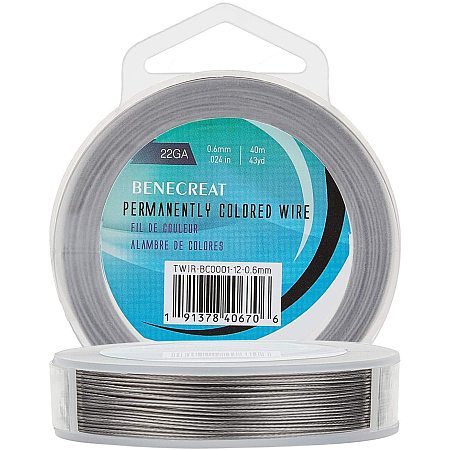 BENECREAT 7 Strands 130FT 0.6MM Stainless Steel Bead String Wire Tarnish Resistant Steel Wire for Necklace Bracelet Making