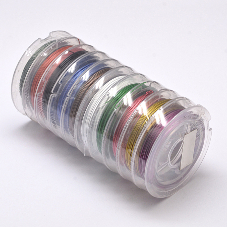 Honeyhandy Tail Wire, Nylon-coated Stainless Steel, Mixed Color, 0.38mm, about 32.8 Feet(10m)/roll
