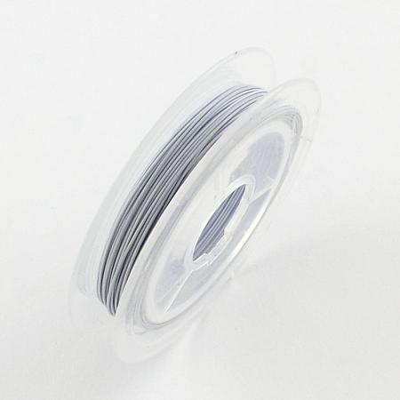 Honeyhandy Tiger Tail Wire, Nylon-coated Stainless Steel, WhiteSmoke, 0.45mm, about 32.8 Feet(10m)/roll