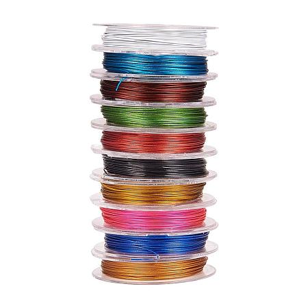 ARRICRAFT 10 Rolls 0.45mm Mixed Color Beading Wire Steel Tiger Tail, about 10m/roll